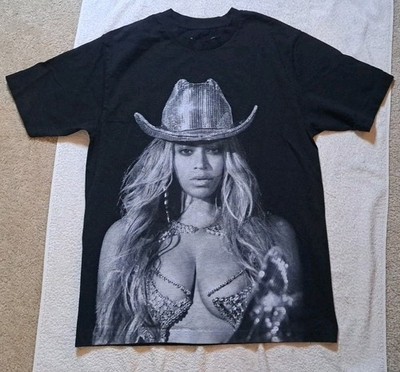Beyonce RWT 2023 Renaissance World Tour Concert T-Shirt Cowboy Tee Black Size M