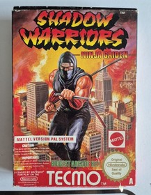 Nintendo NES Shadow Warriors : Ninja Gaiden PAL A versione ITA Mattel NO MANUALE