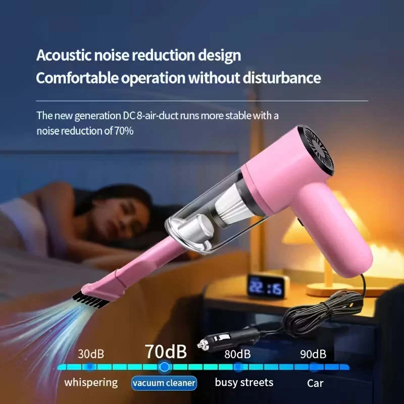 12V Compact Handheld Car Vacuum – Powerful Suction, Low Noise, Accessories Kit - Image 3 of 4