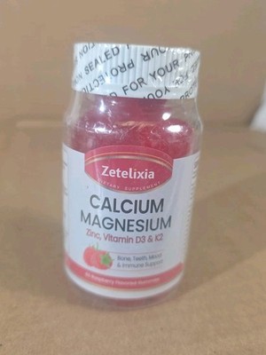 Calcium Magnesium Zinc Vitamin D3 1000MG  60 Raspberry Gummies