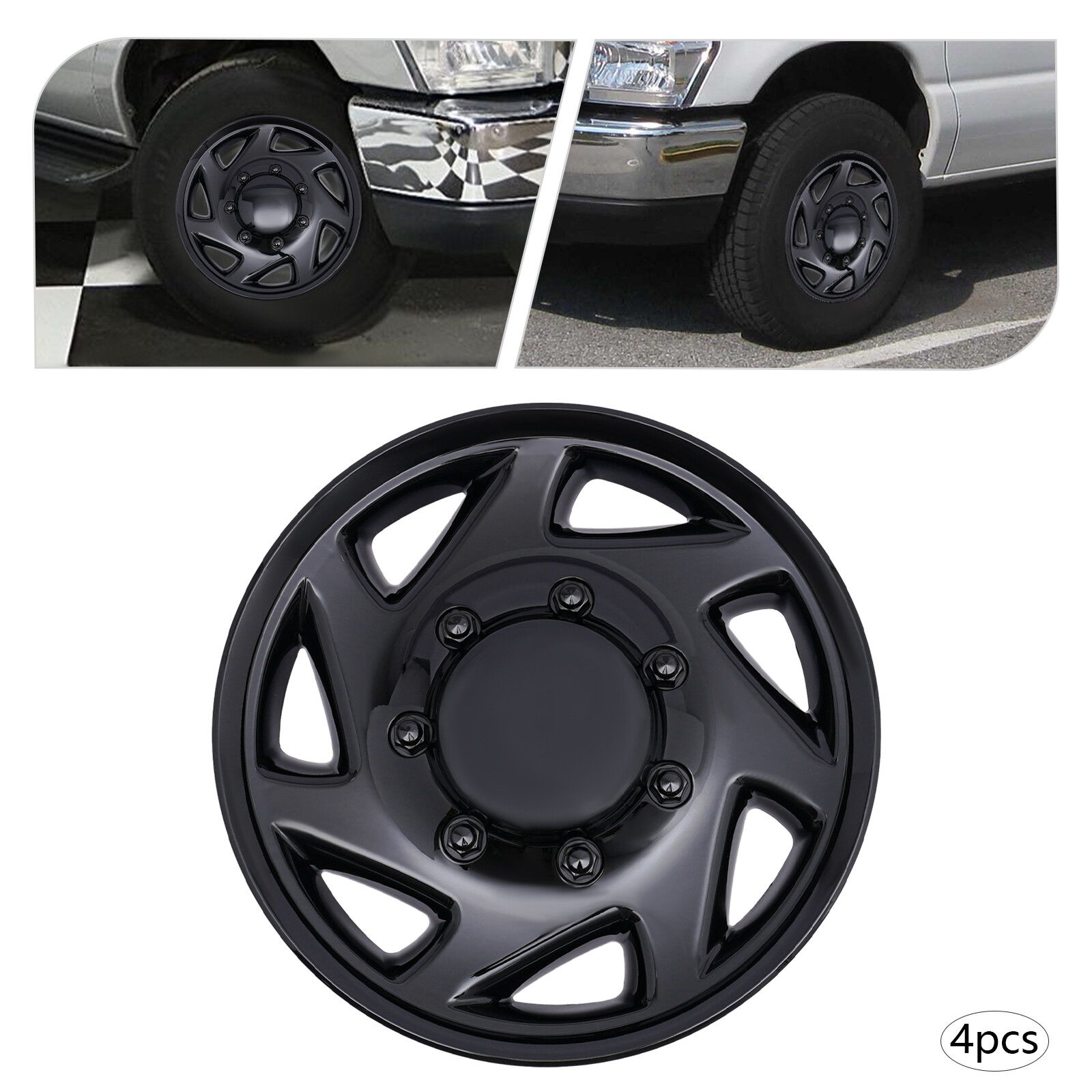 4pcs For Ford Econoline E250 E350 E450 99-18 Hub Caps Van Full Wheel Covers thumbnail 2