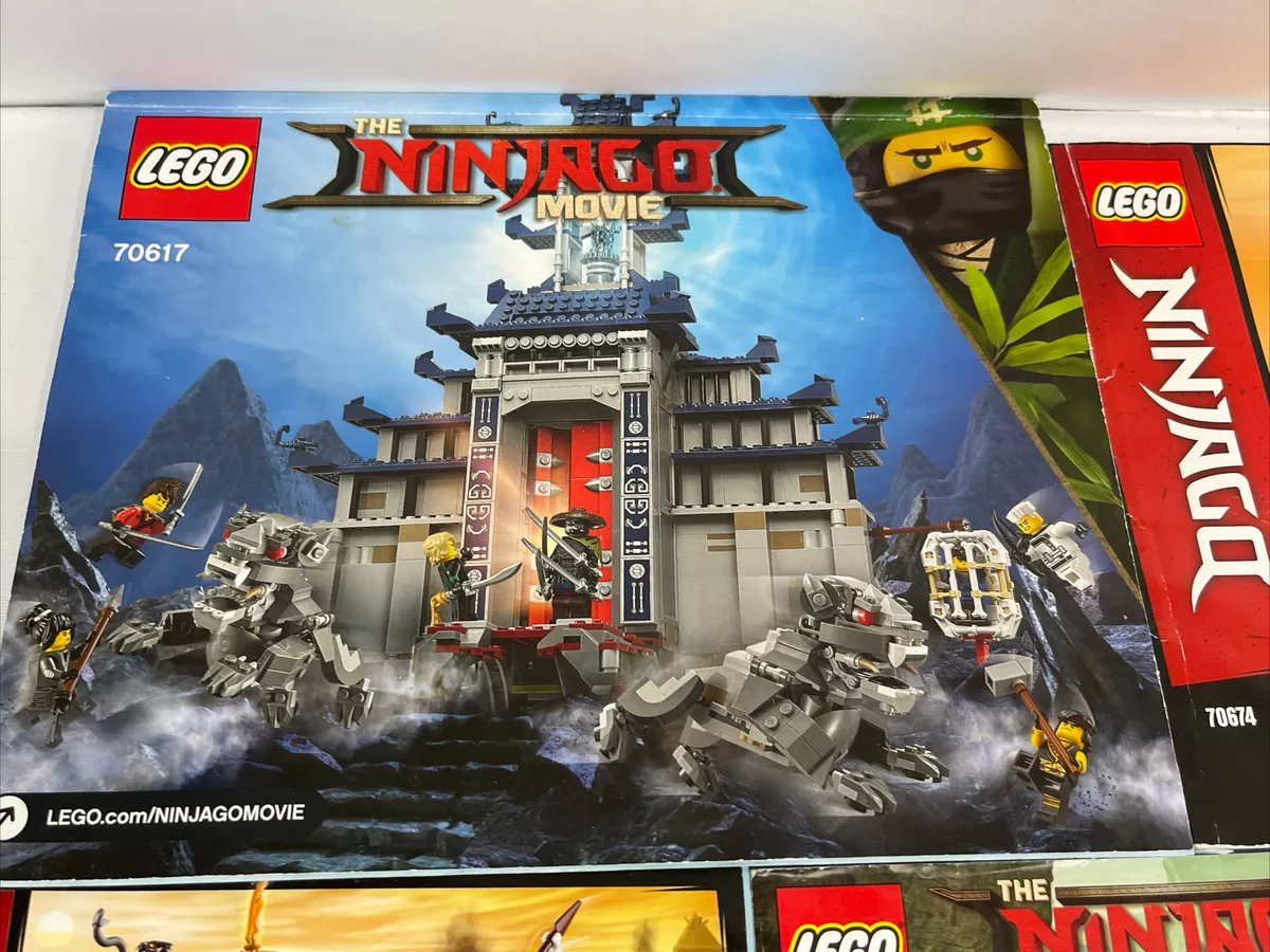 Lego 70617 79674 70675 70668 Ninjago Movie Temple Instructions Manuals Only Lot