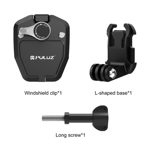 PULUZ Motorcycle Windshield Action Camera Mount Clip for GoPro / DJI / Insta360 - Picture 3 of 11