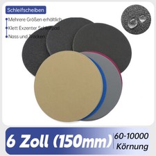 150mm Schleifscheiben Nass und trocken Klett Schleifpapier Körnung P60 - 10000
