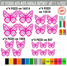 Kit 16 adesivi farfalle farfalla donna universal auto vetri scegli colore c.1811