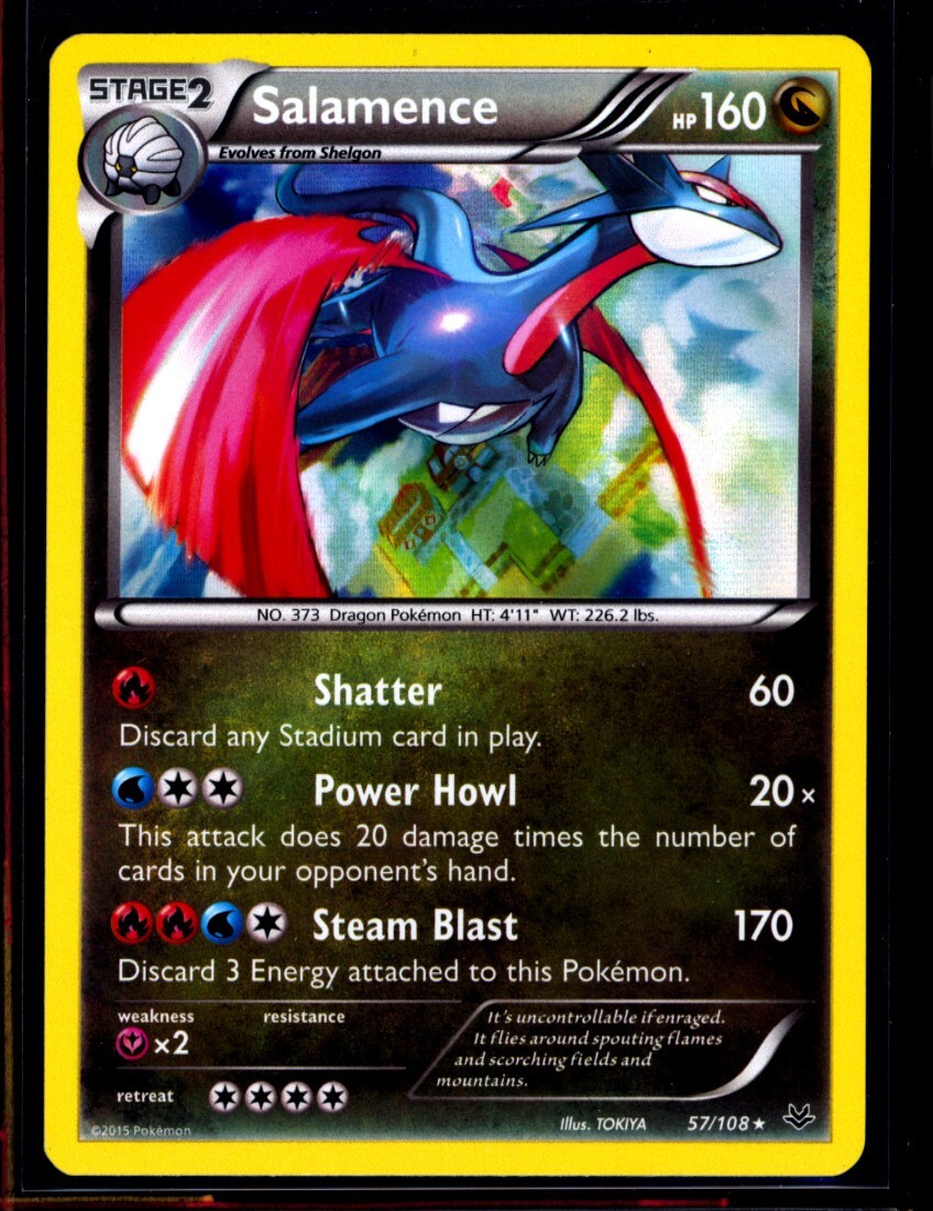 1x Pokémon TCG Salamence Roaring Skies 57/108 Regular Holo Rare NM 0405#44-45