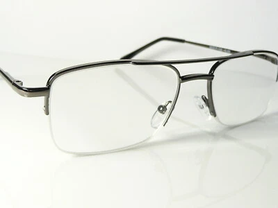 EYELEVEL Mens Designer Semi Rimless reading glasses +1.25~3.50 UK SELLER