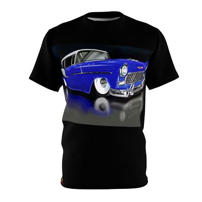 55 Chevy Bel Air American classic car Unisex Cut & Sew Tee (AOP)  T-shirt