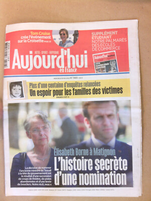 HEUTE ZEITUNG IN FRANKREICH 7583 / ELISABETH BORNE IN MATIGNON, GEHEIME GESCHICHTE