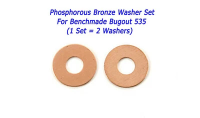 REAL Phosphor Bronze OverSize Washer Set (2 Washers) For Benchmade Bugout & More