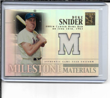 2002 Topps Tribute Duke Snider Milestone Materials Mets #MIM-DS NM