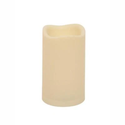 Battery Operated Pillar Candle Wax Candle 7cm Flickering Amber Led