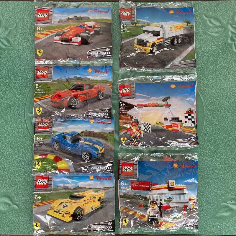 LEGO Shell Ferrari Complete 7 Set 40190 40191 40192 40193 40194 40195 40196 F/S