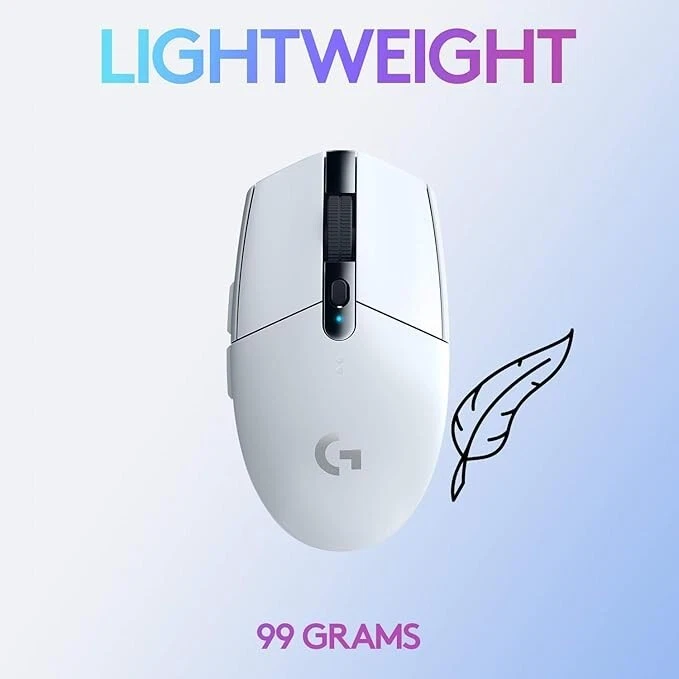 Logitech G305 LIGHTSPEED Wireless Gaming Mouse, HERO 12K Sensor, 12k DPI, White - Image 3 of 4