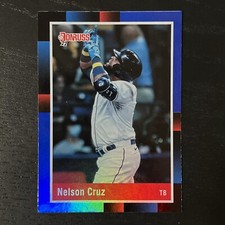 2022 Panini Donruss Baseball Nelson Cruz Base 1988 Retro #239 Holo Blue