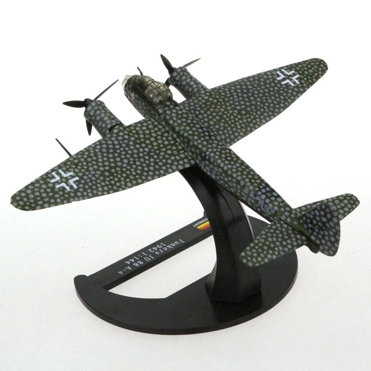 1:144 Scale Alloy Diecast Military Model Junkers Ju 88 Fighter Bomber Aircraft - Image 3 of 4