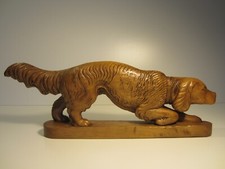 SCULPTURE EN BOIS CHIEN DE CHA…
