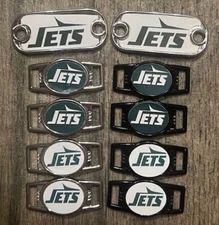 2 ~ New York Jets NFL Paracord Charms Oval or Mini Dog Tag shoelace charms