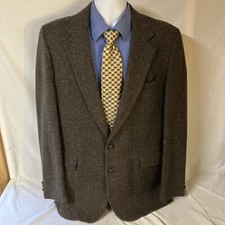 Stafford Blazer Jacket Sportcoat 44L 44 L Hampshire Tweed Multicolor Herringbone