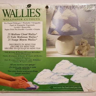 Wallies Prepasted Wallpaper Cutouts 25 Medium Clouds Wet And Apply Home Decor Ebay