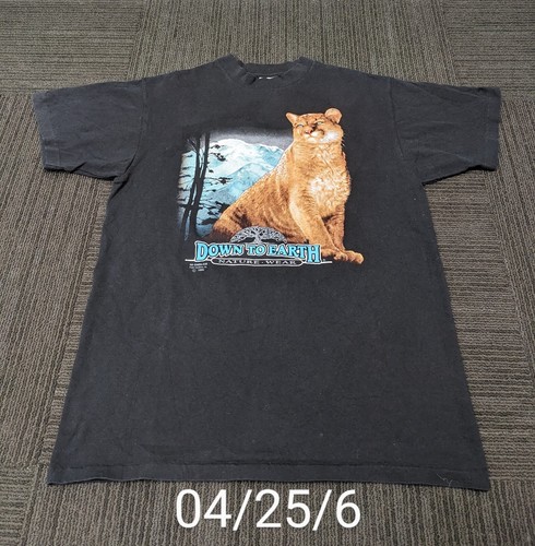 Vintage 1990 Down To Earth 3D Emblem T-Shirt L
