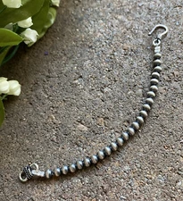 Necklace Extender Sterling Silver Pearls Bead 4mm 4 Inch