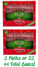 2 - 22 Cane Boxes (44 Total!) JoyBrite Peppermint Christmas Candy Canes Ind Wrap