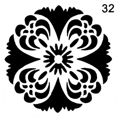 Really Great Stencils, Mini, Fancy Flower 32, 3.5'', Flower, Country, Home