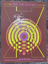 Official Screen Print #'d With Holo 2024 Cage The Elephant Gilford NH August 21