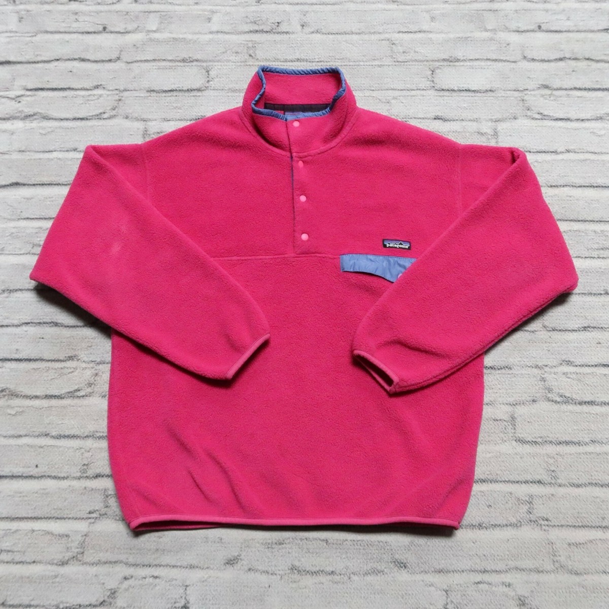 Vintage Patagonia Synchilla Snap-T Pullover Fleece Size L M Pink