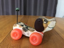 VINTAGE 1960s FISHER PRICE LITTLE SNOOPY WOODEN USA MADE TOY #693