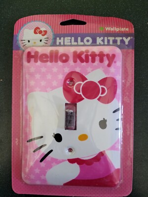 HELLO KITTY WALLPLATE LIGHT SWITCH COVER STEEL 2016 SANRIO Pink