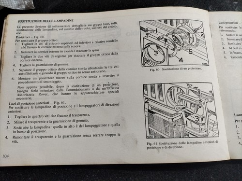 LIBRETTO USO E MANUTENZIONE RANGE ROVER benzina 1979 Italiano - Foto 8 di 10