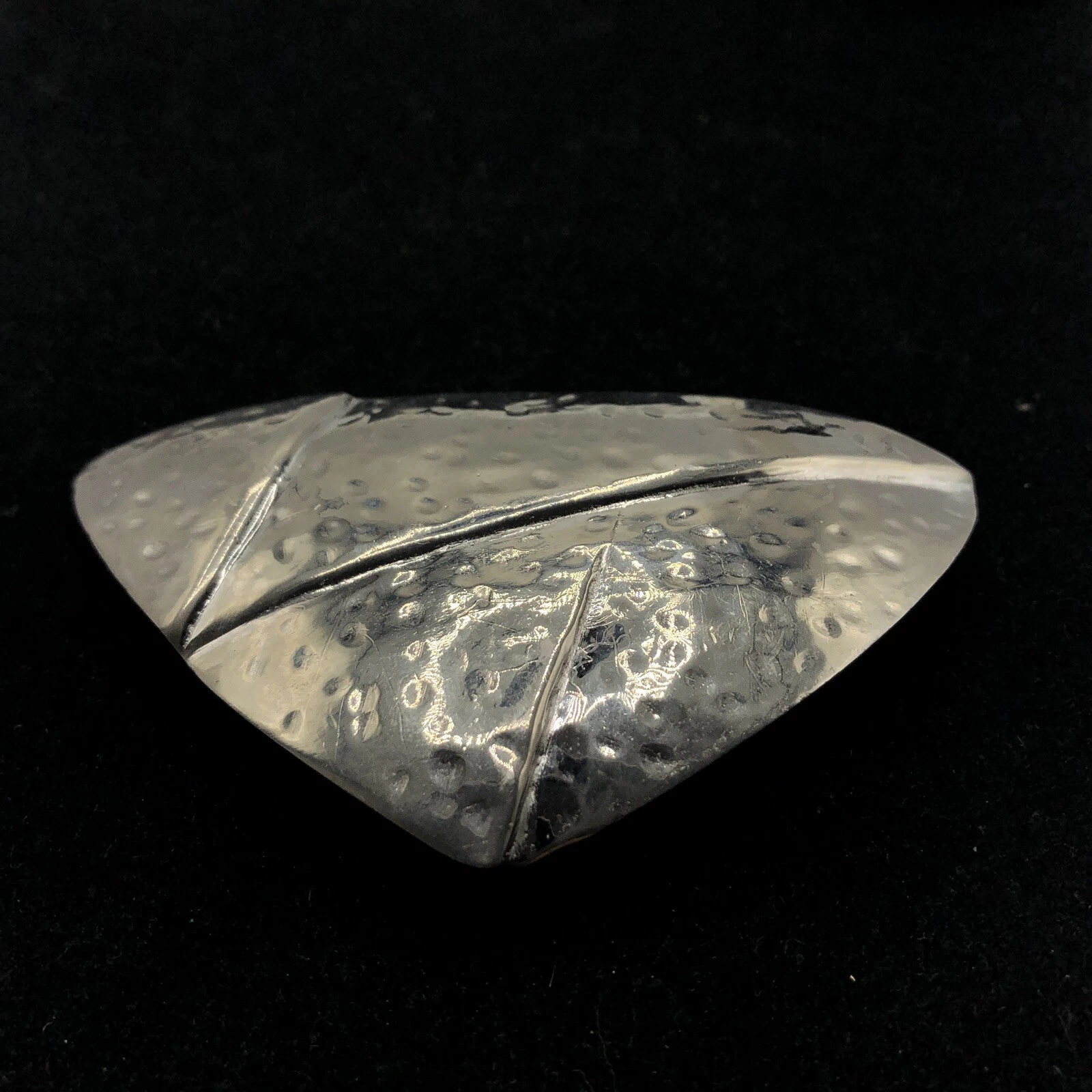 Christian Dior Triangle Femme Argent Signé Bijoux Vintage Art Déco