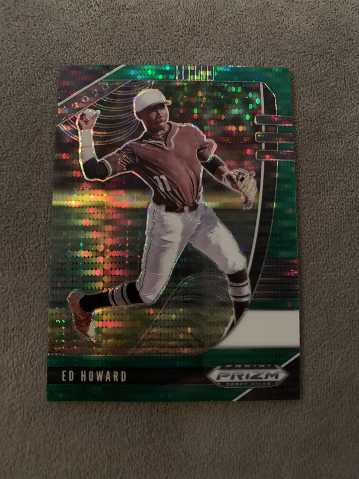 2020 Panini Prizm Draft Picks - Ed Howard #PDP16 Green Pulsar Prizm (RC ...