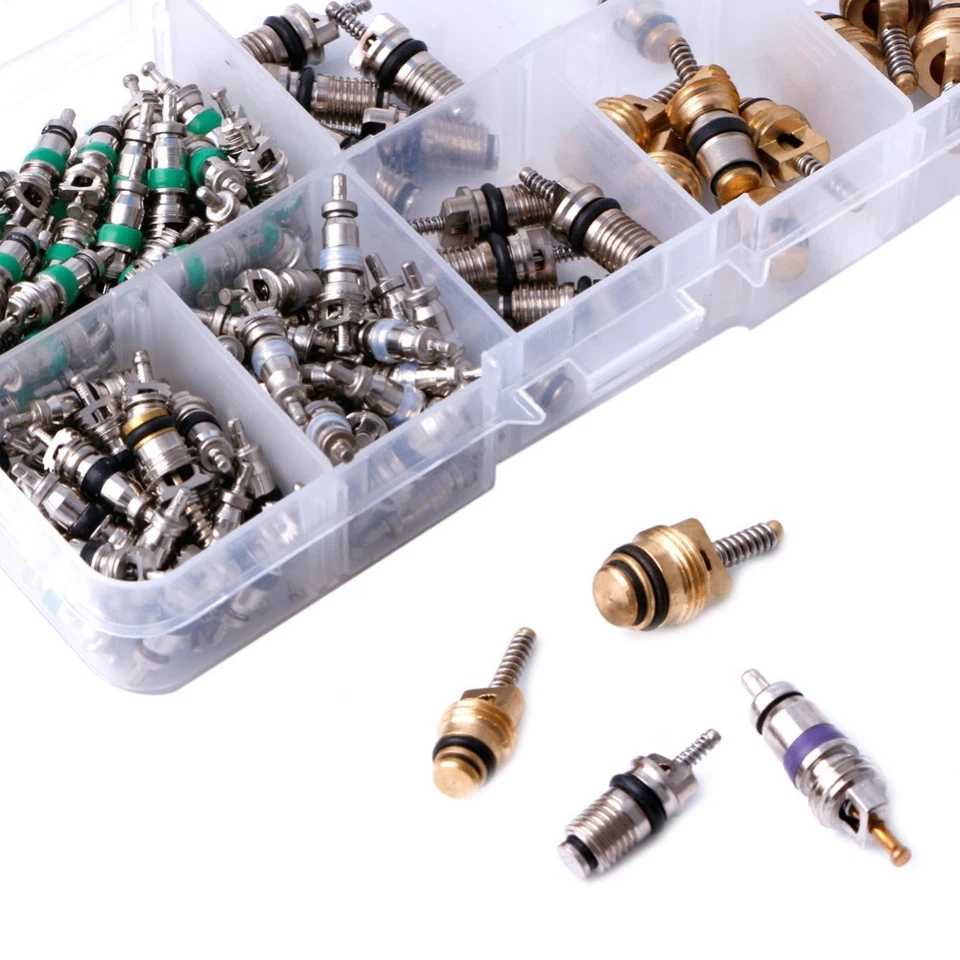 134Pcs A/C Car Automotive Air Conditioning Valve Core Car Tire Assortment R134A - Image 3 of 4