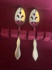 ONEIDA Stainless 1881 Rogers Ltd. TWILIGHT Set Of 2 Slotted Serving Spoons