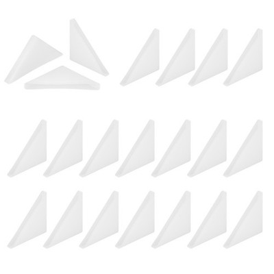 60Pcs Plastic Protective Angles 0.12''x1.38'' for Triangular Glass