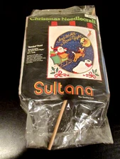 Sultana Jeweled Panel #32092 Christmas Santa Needle Work  To all a good night