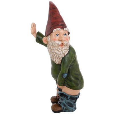 Naughty Willy Peeing Gnome Statue - Funny Garden Decor