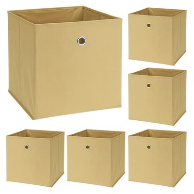6er Set Aufbewahrungsbox 30x30 cm Aufbewahrungs Regal Korb Box Stoff Faltbox