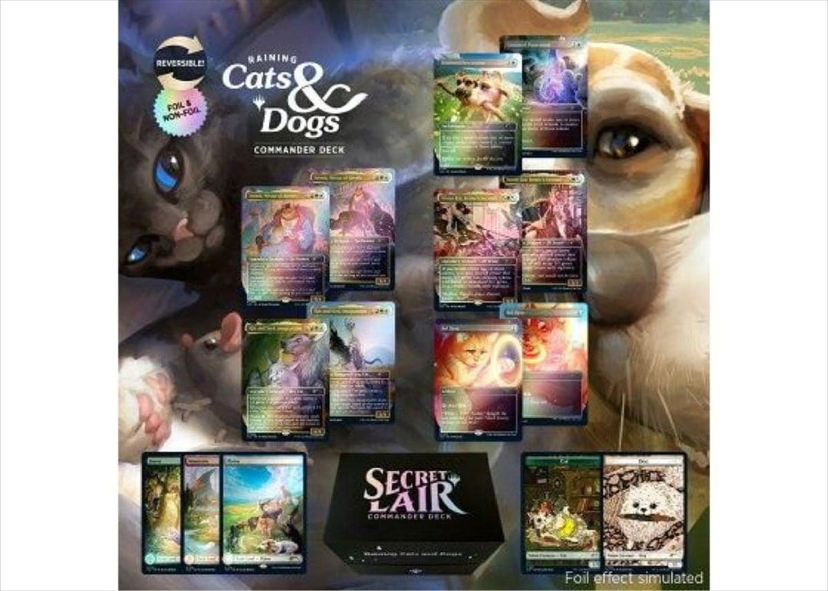 マジック：ザ・ギャザリング MTG Secret Lair : Raining Cats & Dog MTG Secret Lair Commander Deck Raining Cats and Dogs Box Magic The