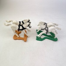 Vintage Timpo Toys White Carriage Horses (pair)