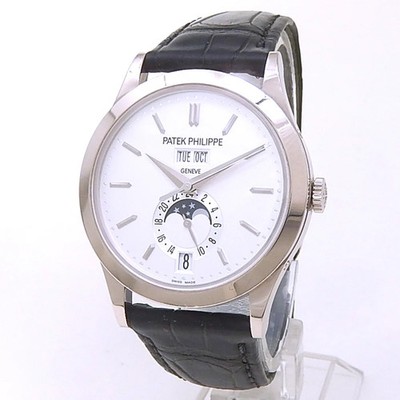 Patek Philippe Annual Calendar 18k White Gold Auto Silver Men's Watch 5396G-011
