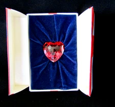 Swarovski Membership Renewal Gift - Large Ruby Red Faceted Heart - NIB