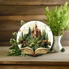 1pc 2D Flat- 1pc 7.87X 7.87inch Aluminum 2D FLAT PRINTING Enchanted Forest& Fair