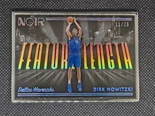 2018-19 DIRK NOWITZKI NOIR FEATURE LENGTH METAL CARD #262, SN/25