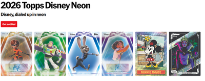 PRESALE 2026 Topps Disney Neon Hobby Box Sealed | eBay