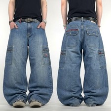 Vintage y2k rare archive embroidered grunge baggy wide leg skater jeans
