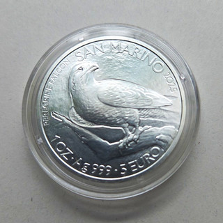 San Marino 5 Euro 2025 Silber 1 oz 0.999 Peregrine Falcon im Etui